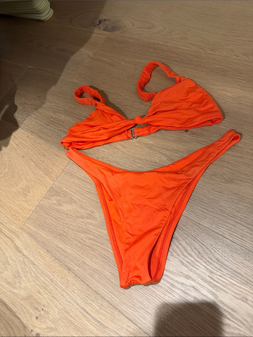 Vitamin A Orange Twist-Front Bikini Set